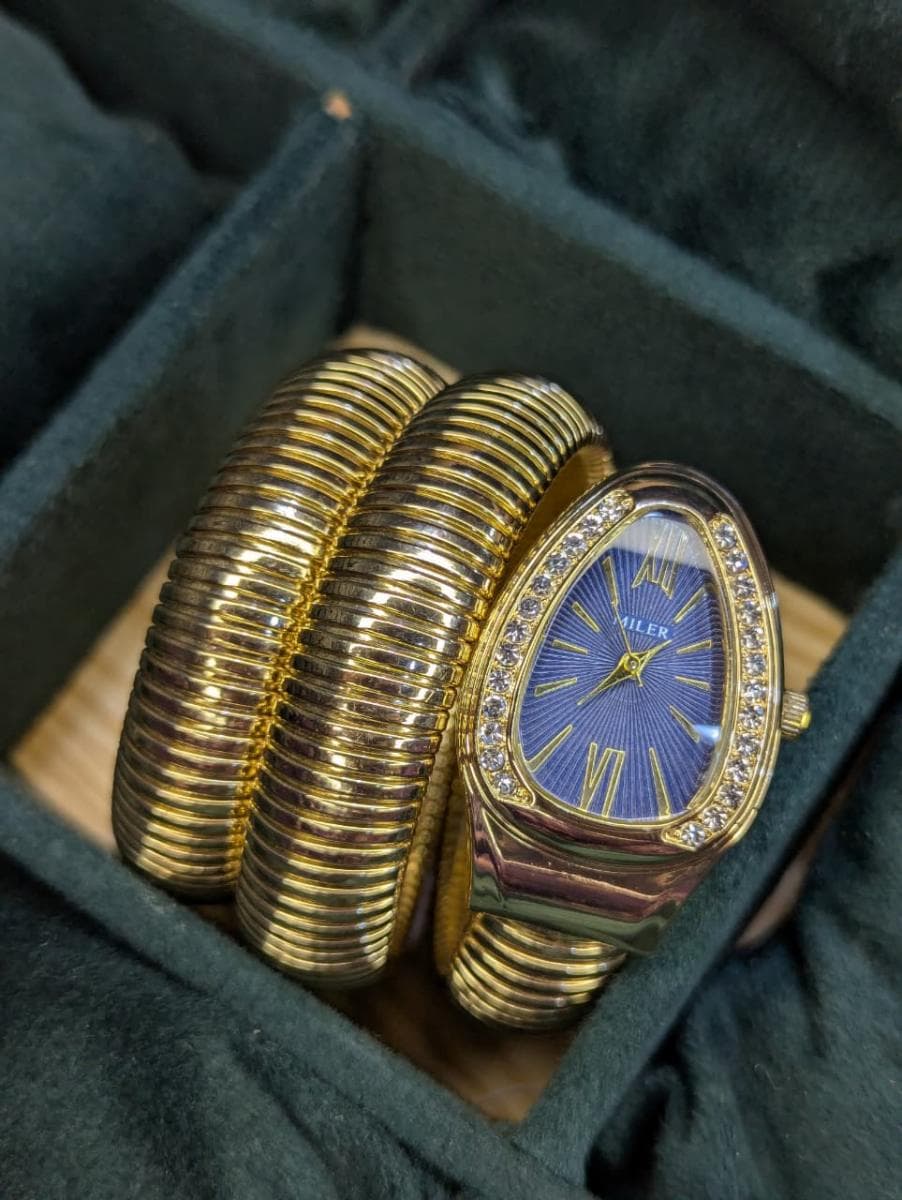 Snake watch gold