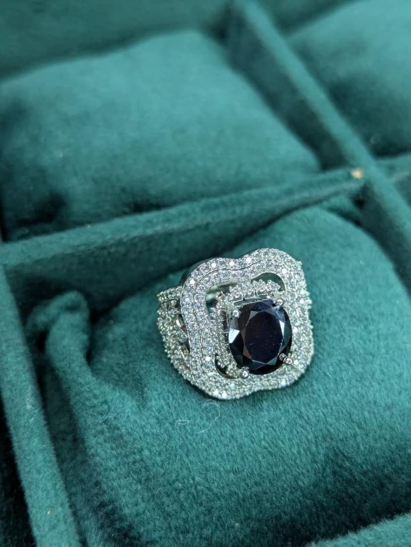 Black Zircon ring