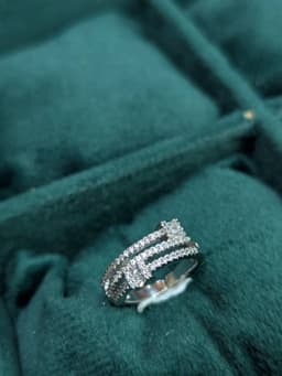 Silver 3 layered Ring thumbnail 0