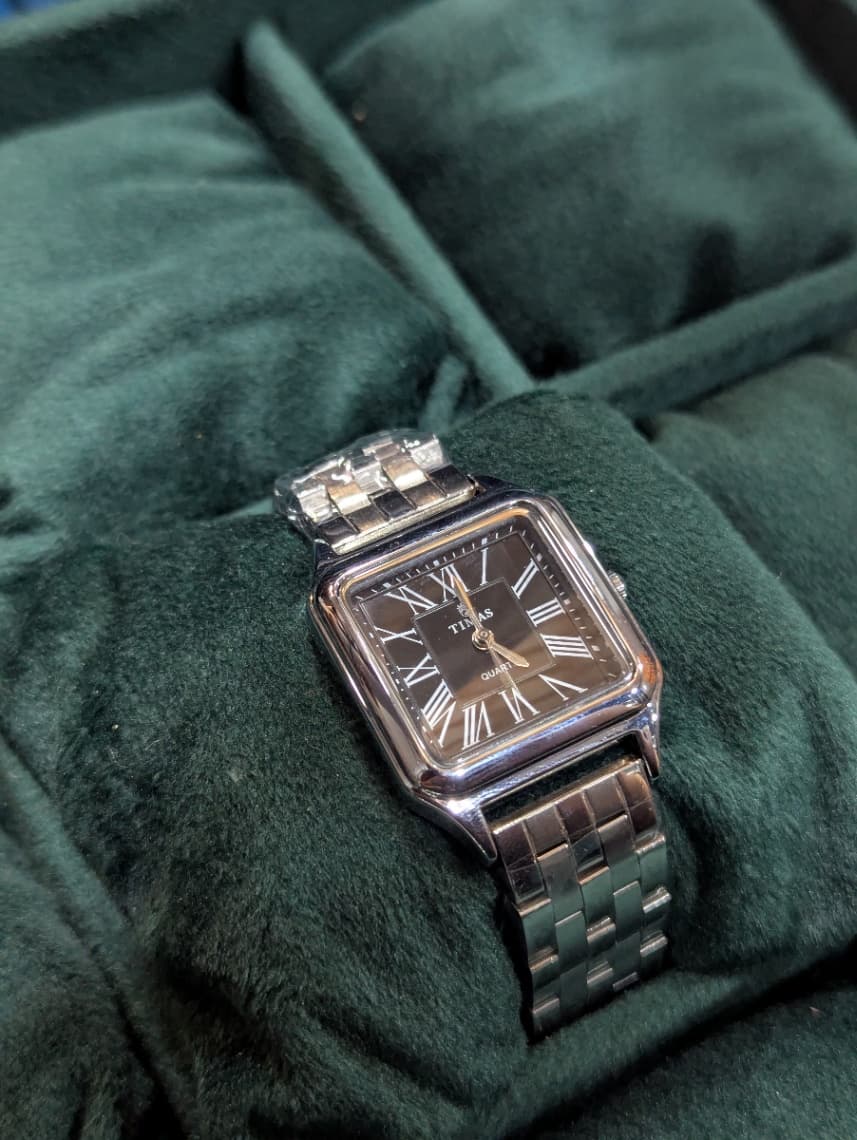 TIMAS SQUARE BLACK DIAL 