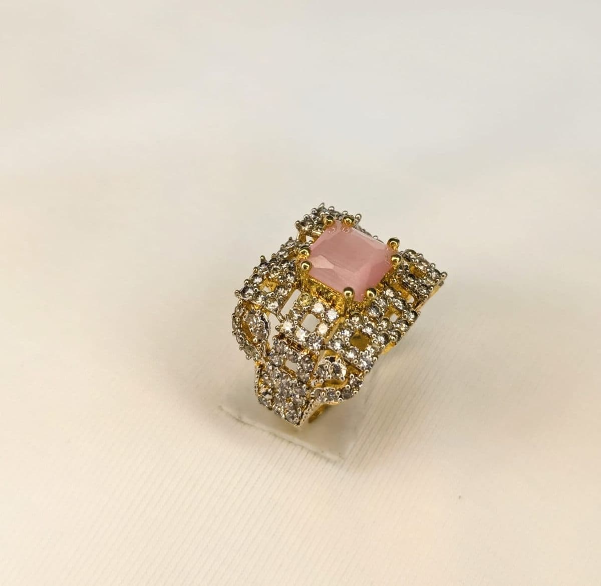 Square pink ring