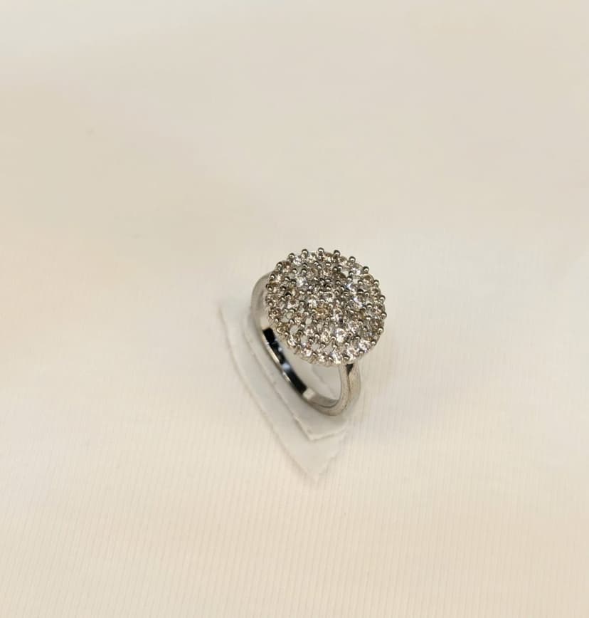Round silver ring mini 