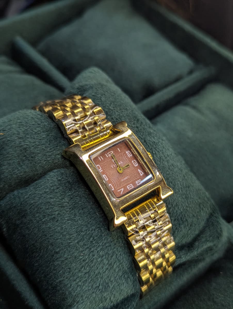 TIMAS SQUARE BROWN DIAL 