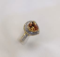 Amber Teardrop Ring thumbnail 0