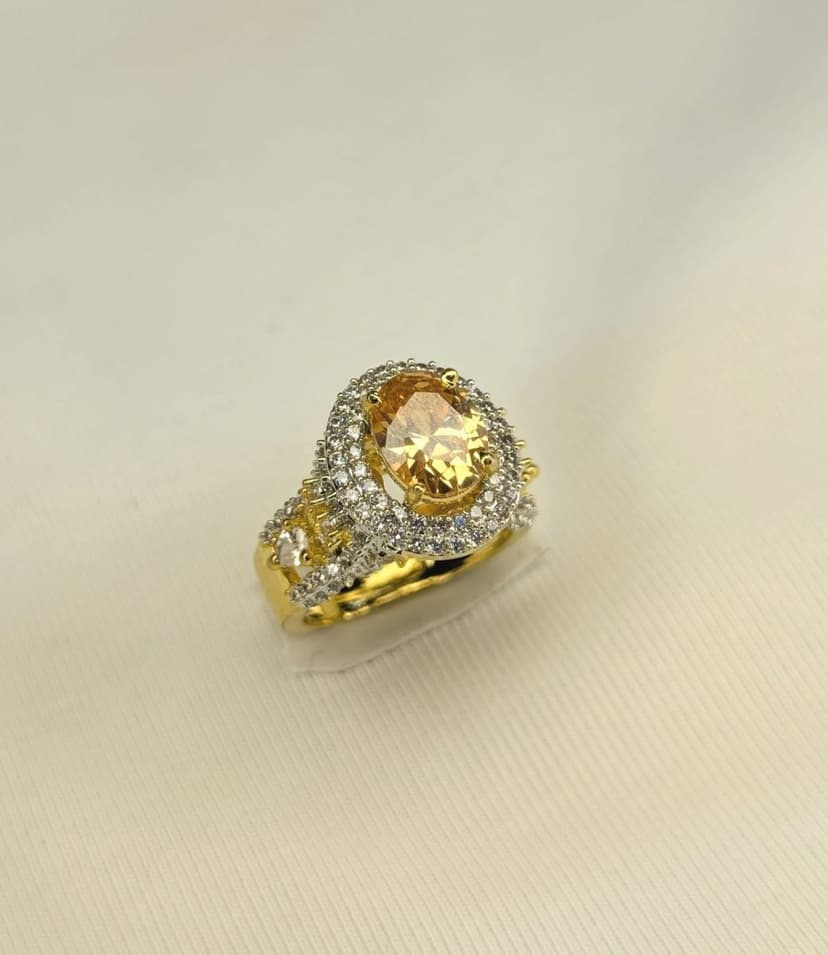 Champagne Cluster Ring